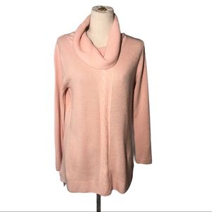 Dana Buchanan M peach cowl neck tunic sweater